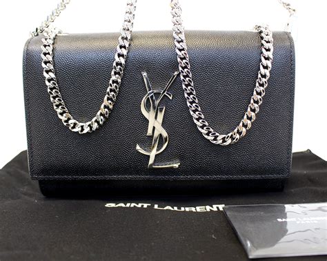 black yves saint laurent purse|ysl black purse with chain.